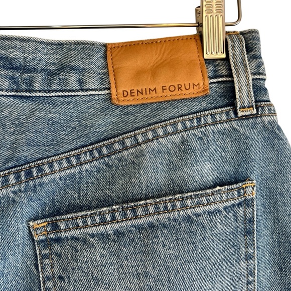 Denim Forum The '90s Halle Denim midi skirt front slit Sz 28 excellent condition - Picture 12 of 15